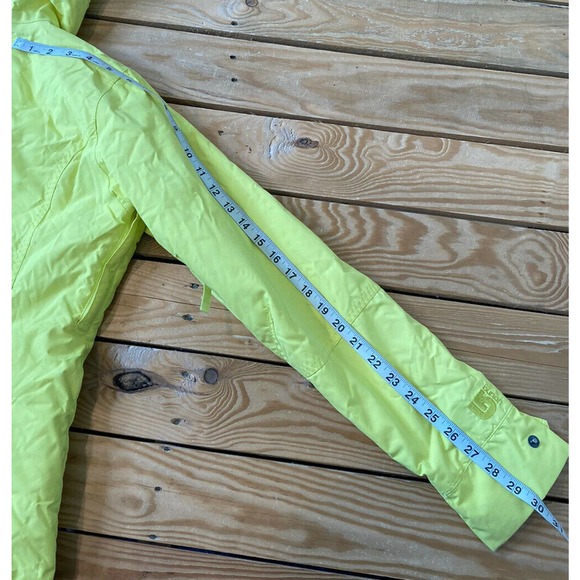 BURTON Yellow Full Zip Hooded Ski Snow Jacket XS - Picture 9 of 11